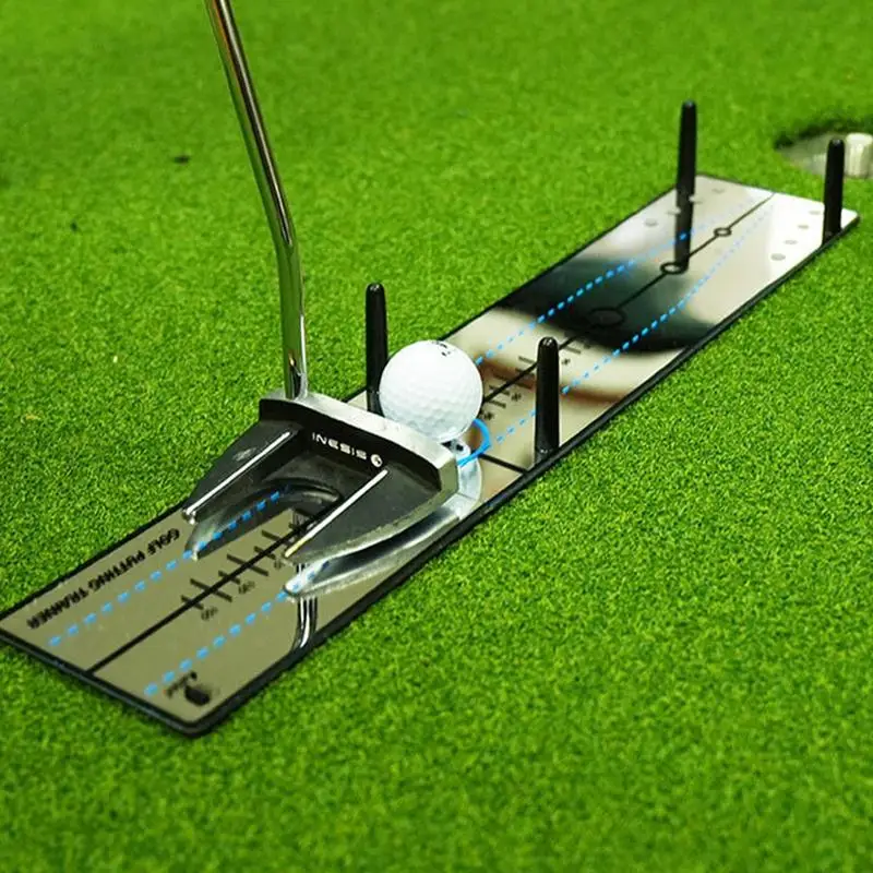 Golf Groove Putting Mirror Foldable Mirror Training Aid For Golf Putting Practice Portable Swing Training Aids Putter Mirror