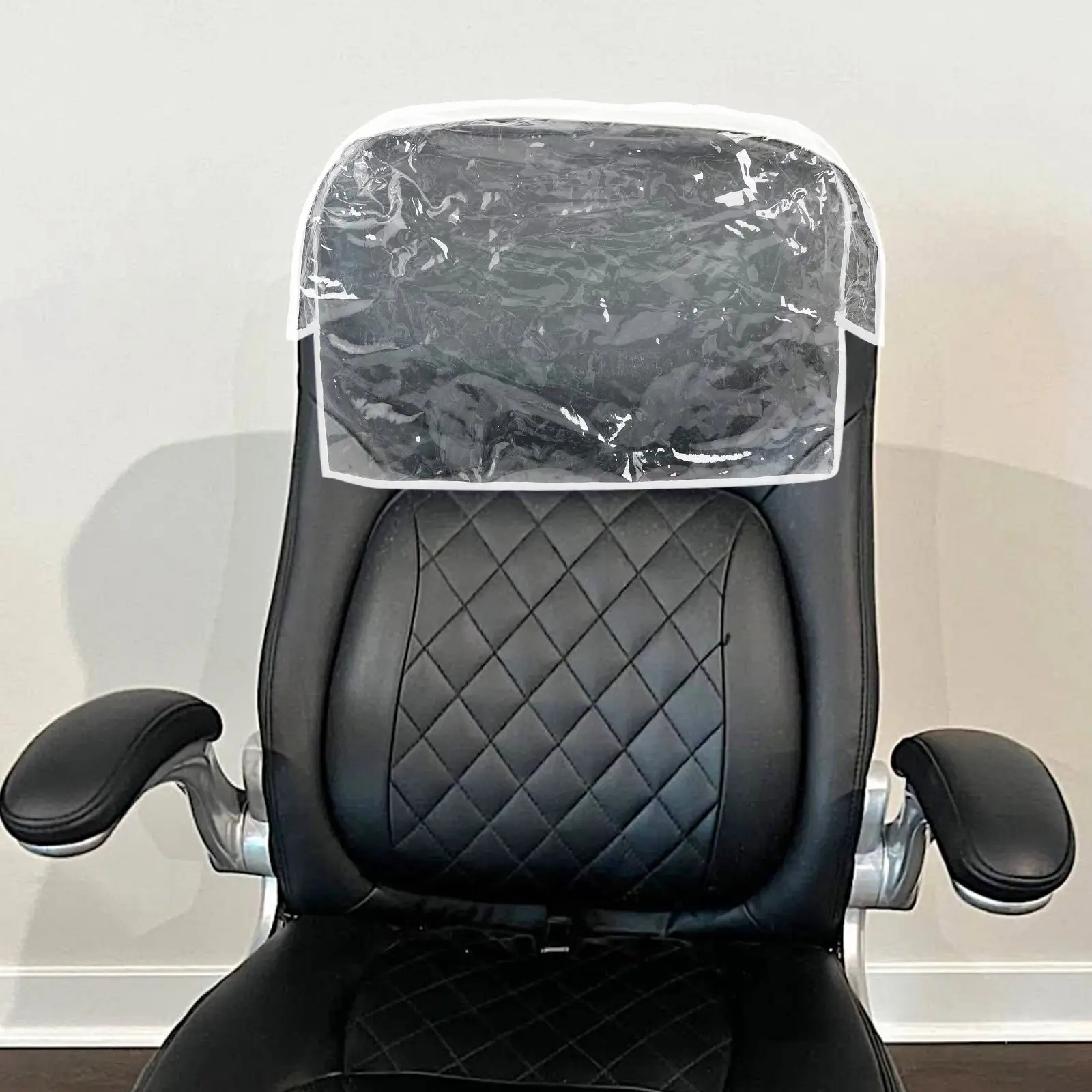 PVC Clear Salon Chair Back Cover Waterproof Hair Salon Chair Protector 51x40x12cm Stain Resistant Quick Install Professional Use