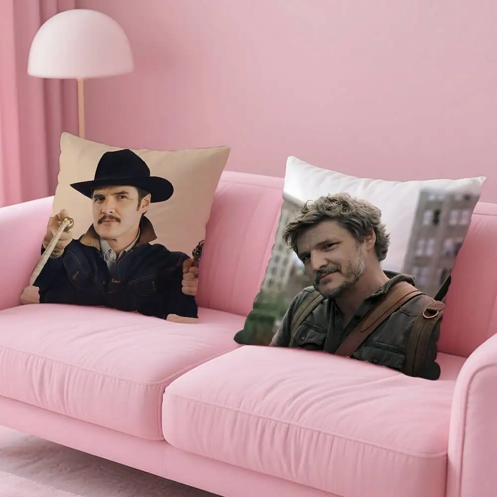 غطاء وسادة Hot Actor P-Pedro Pascal، وسادة صور مخصصة آمنة، وسادة صوف مصقولة مضادة للبهتان، آمنة للأمهات والرضع.