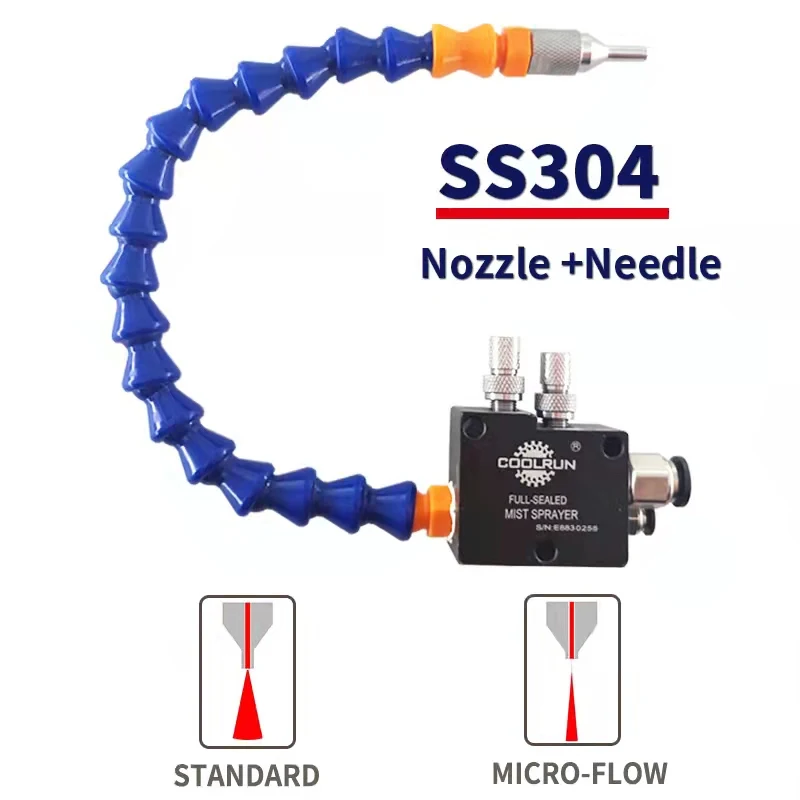 Boquilla DE ACERO INOXIDABLE SS304, herramienta de taladro de fresado, Unidad de pulverización de lubricación, pulverizador de refrigeración por niebla