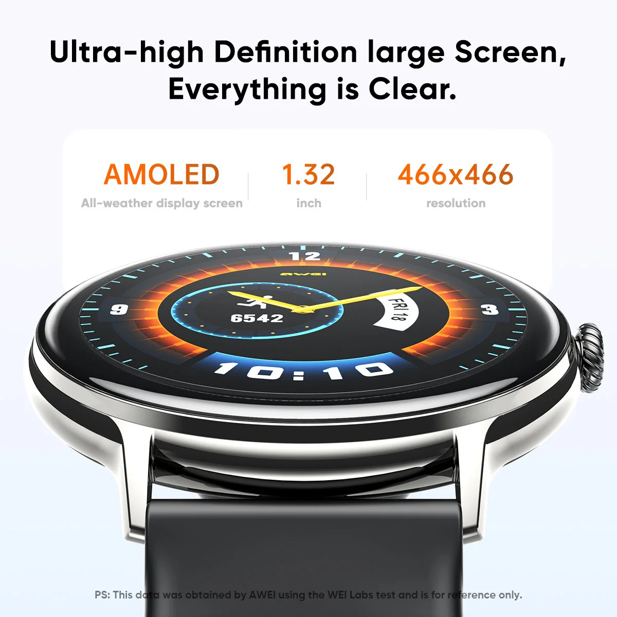 Awei Smart Watch HD Display Round Screen Fitness Tracker Heart Rate Sleep Monitor Sport Model Action Figures