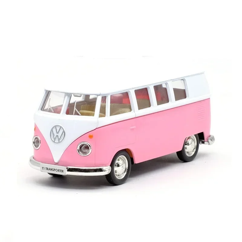 1:36 Volkswagen T1 Bus Alloy Diecast Toy Car Models Metal Vehicles Classical VW Buses Pull Back Toys For Children X23