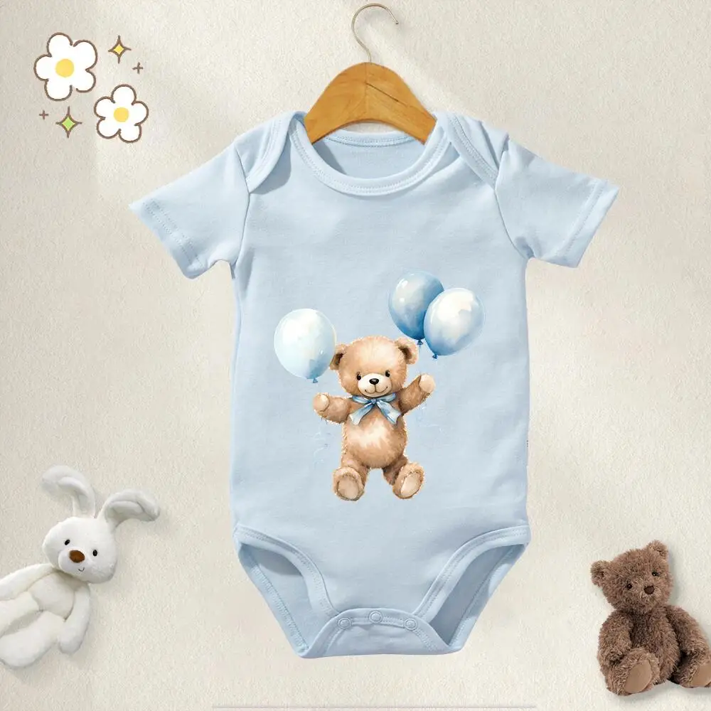 Baby Onesie Boys Girls Romper 100% Cotton Cute Bear Print Jumpsuit Infant Clothing Newborn Costume Baby Clothes