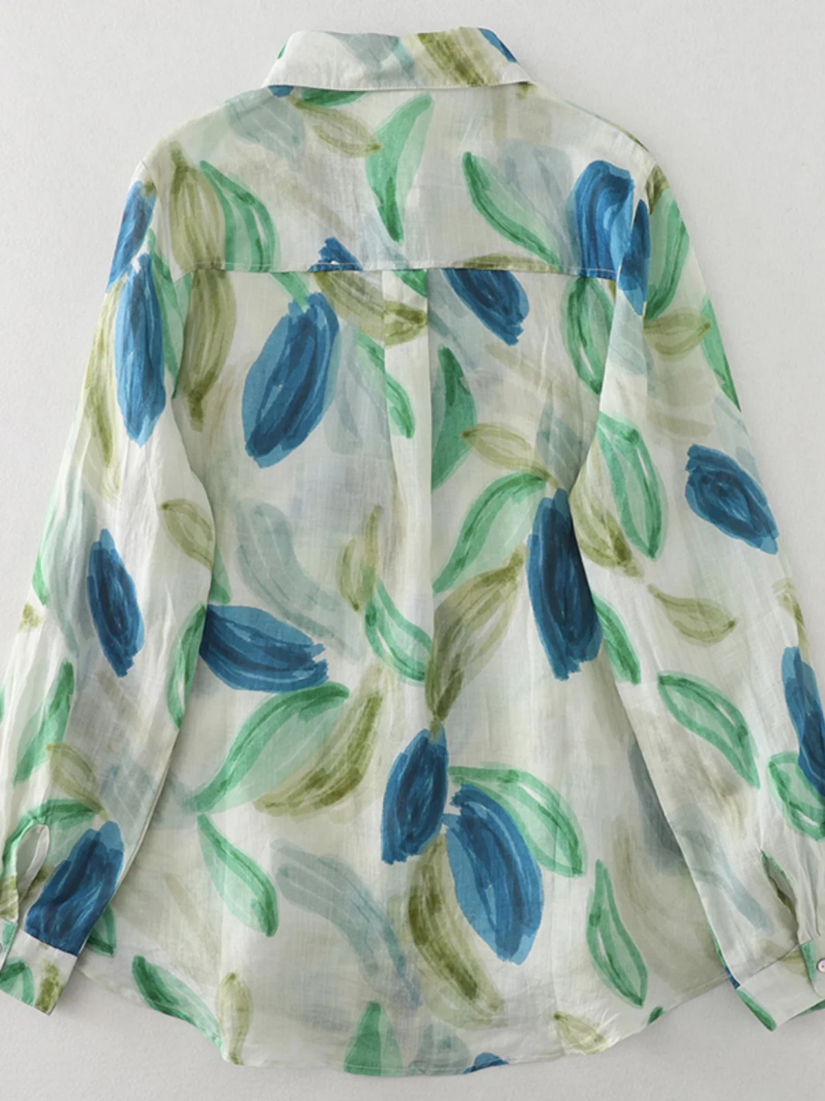 Retro Druck Leinen Lange Sve irt Frauen Frühen Herbst Lose Beiläufige Single Button Baumwolle Leinen Sonnenschutz Offene Strickjacke Top