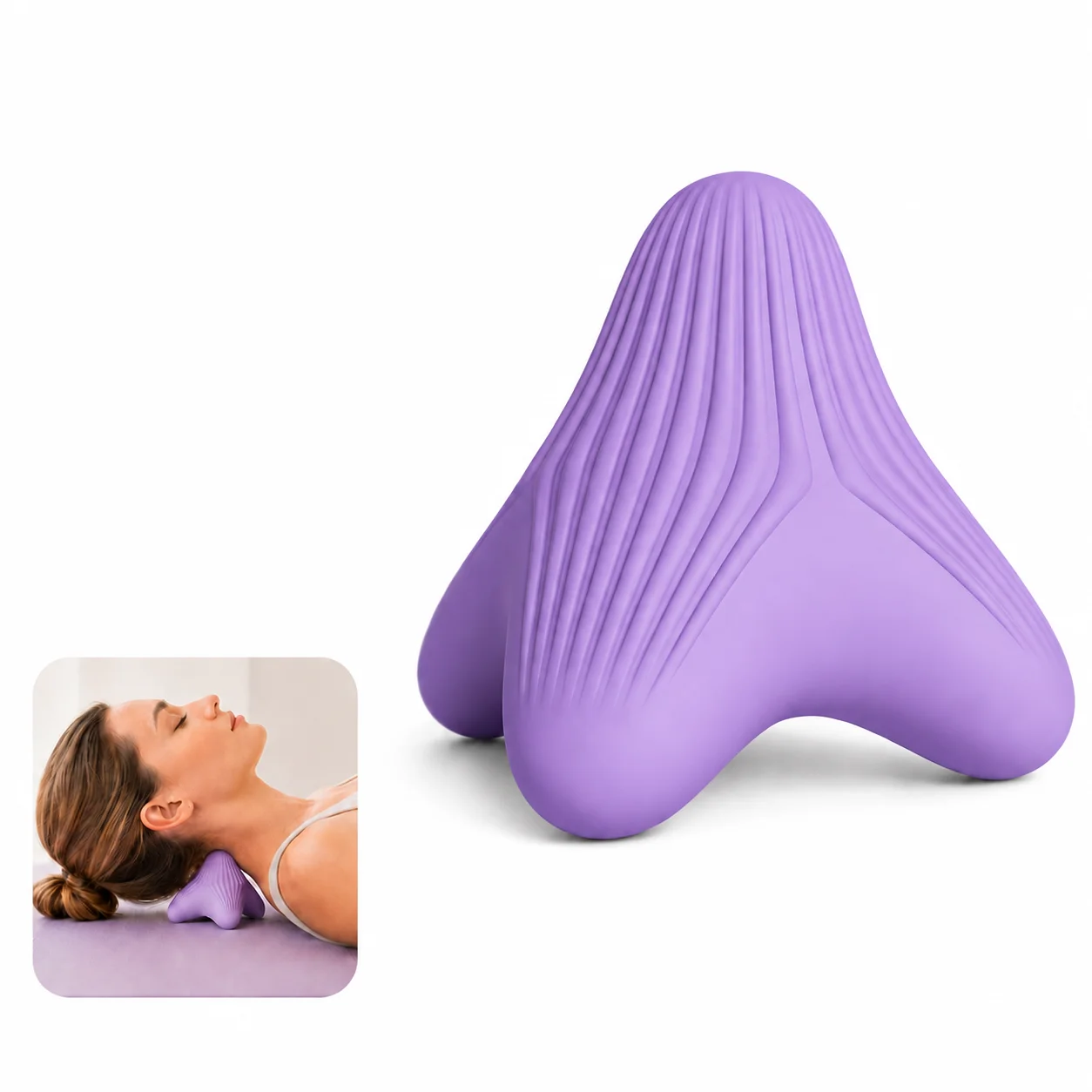 Silicone Trigger Point Massage Cone, 3‑Leg Acupoint Massage, for Neck, Back, Shoulder, Calf and Foot, Portable Muscle Relaxer