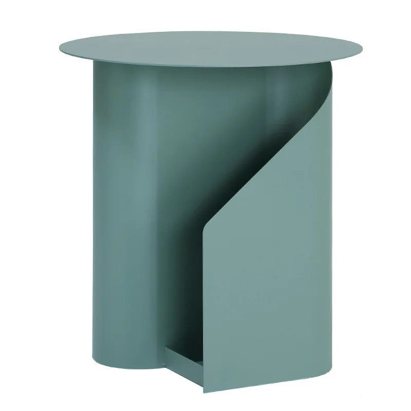 LMM simple bedside sofa small coffee table metal books and newspapers storage corner table