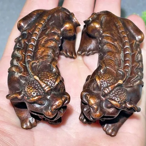 

Copper Pixiu divine beast pair of ornaments tea table tea pet home craftsmanship desktop small ornament