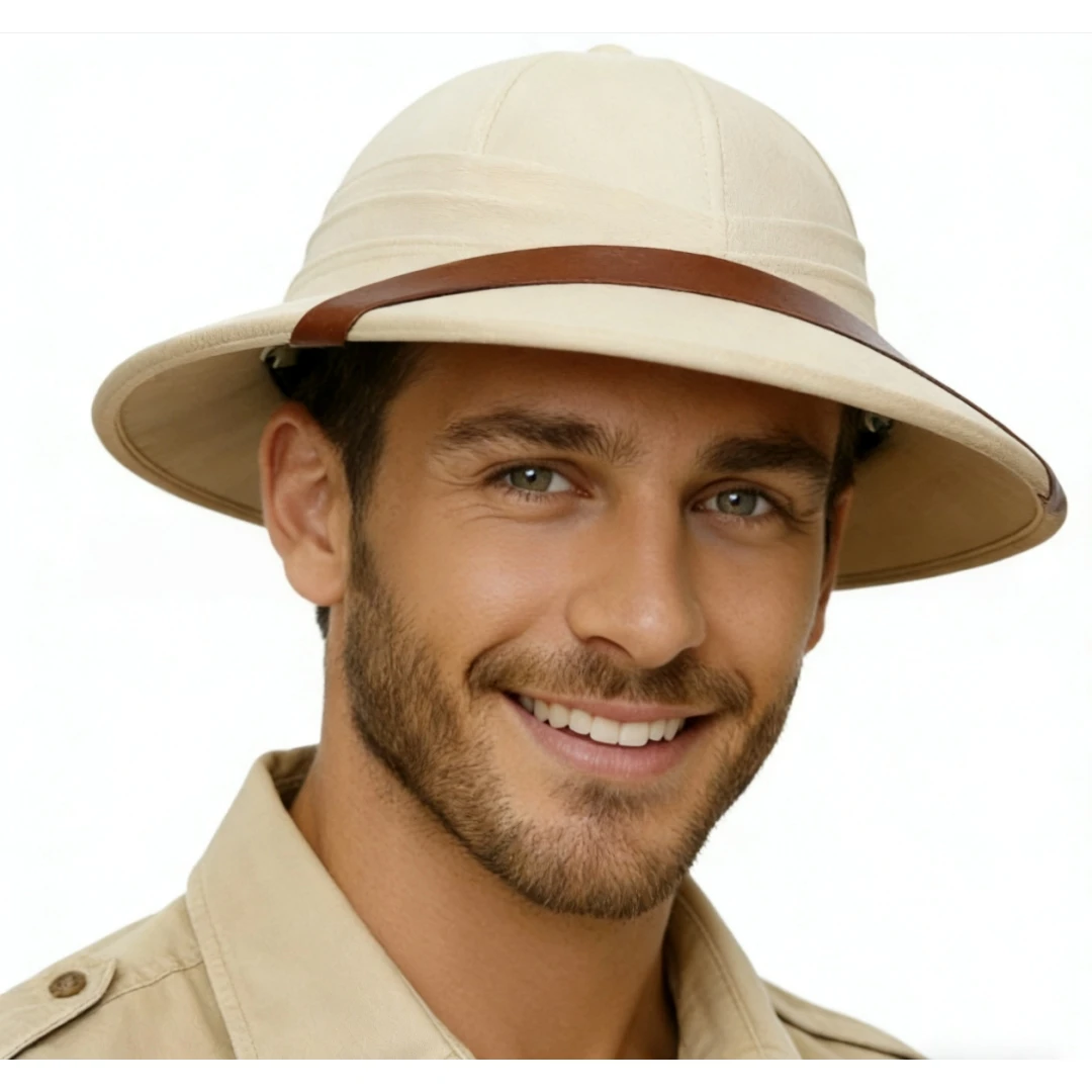 Unisex Vietnam-Krieg-Stil Stroh-Dschungelhelm Leichter Sommer-Sonnenschutz-Boaterhut für Männer und Frauen Bergarbeiterkappe – Detail 5
