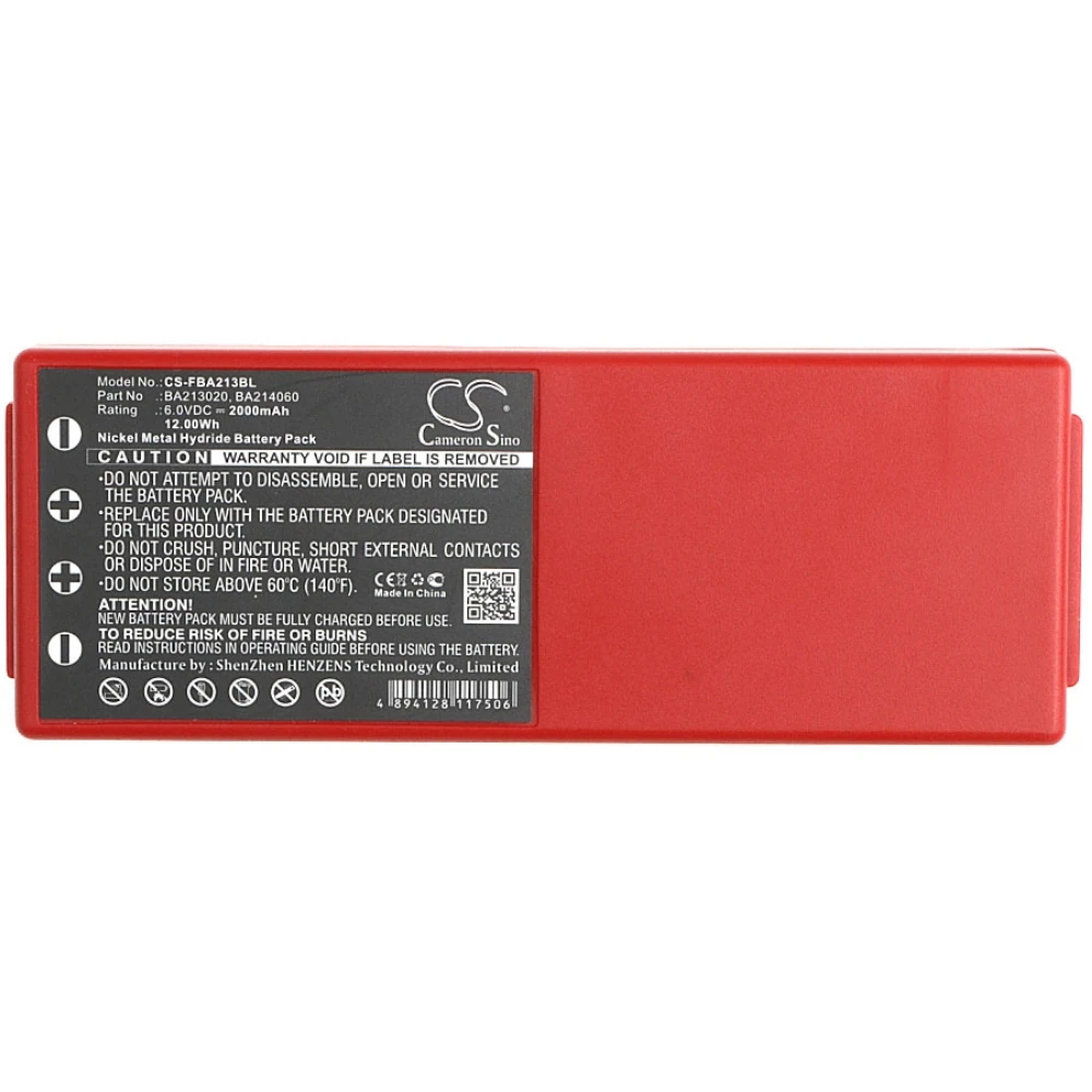 Ni-MH Crane Remote Control Battery for HBC, 6.0V, 2000mAh, Compatible Models:  BA14061, FBFUB09N, FUB10XL, FUB78AA, FUB9NM
