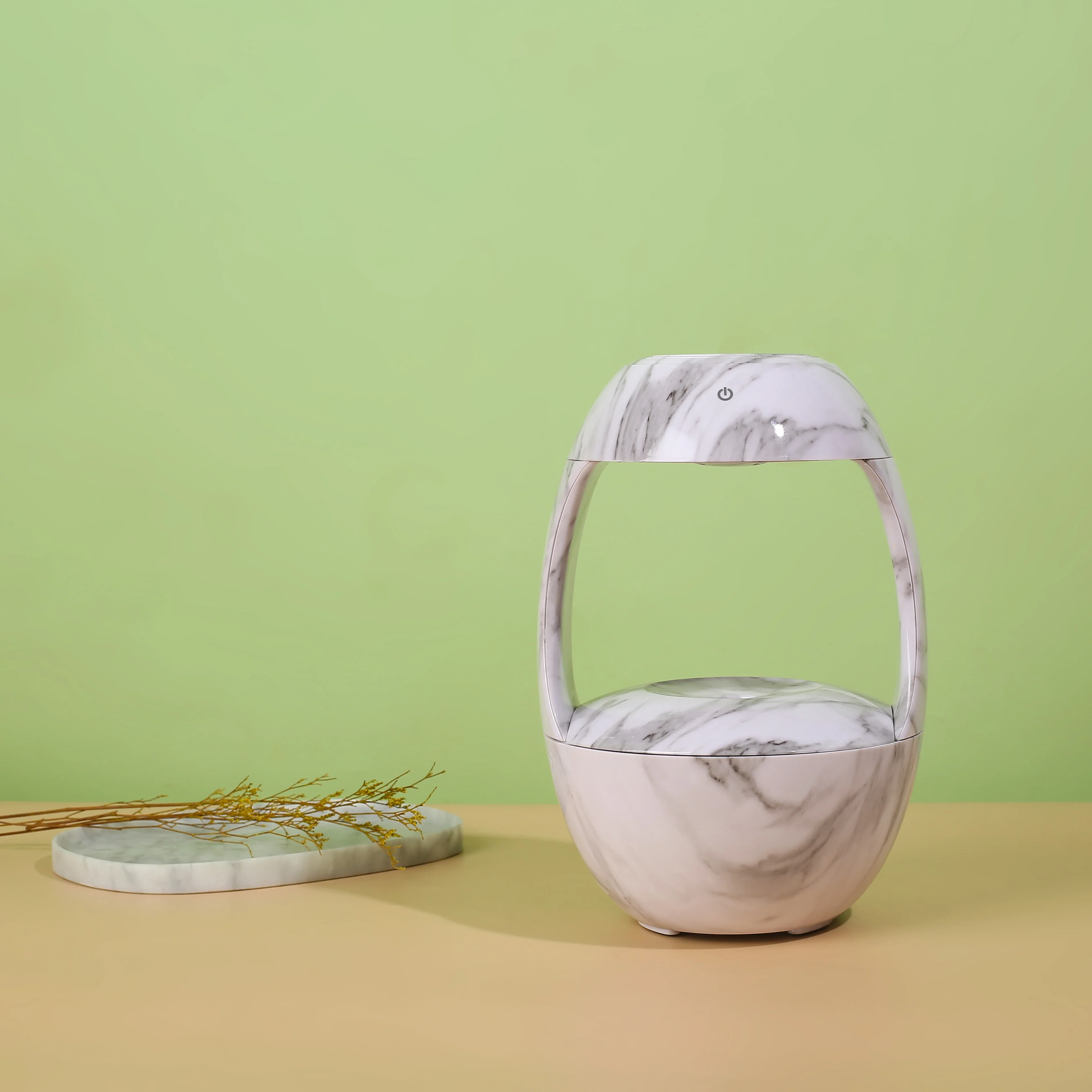 مرطب ذو سعة كبيرة بتصميم نمط رخامي، معطر هواء مضاد للجاذبية لقطرات الماء للسيارة