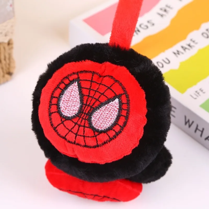 Marvel Spiderman Captain America Peripheral  Movies Children\'s Winter Plush Warm Cartoon Cute Windproof Ear Warmer  Wholesale