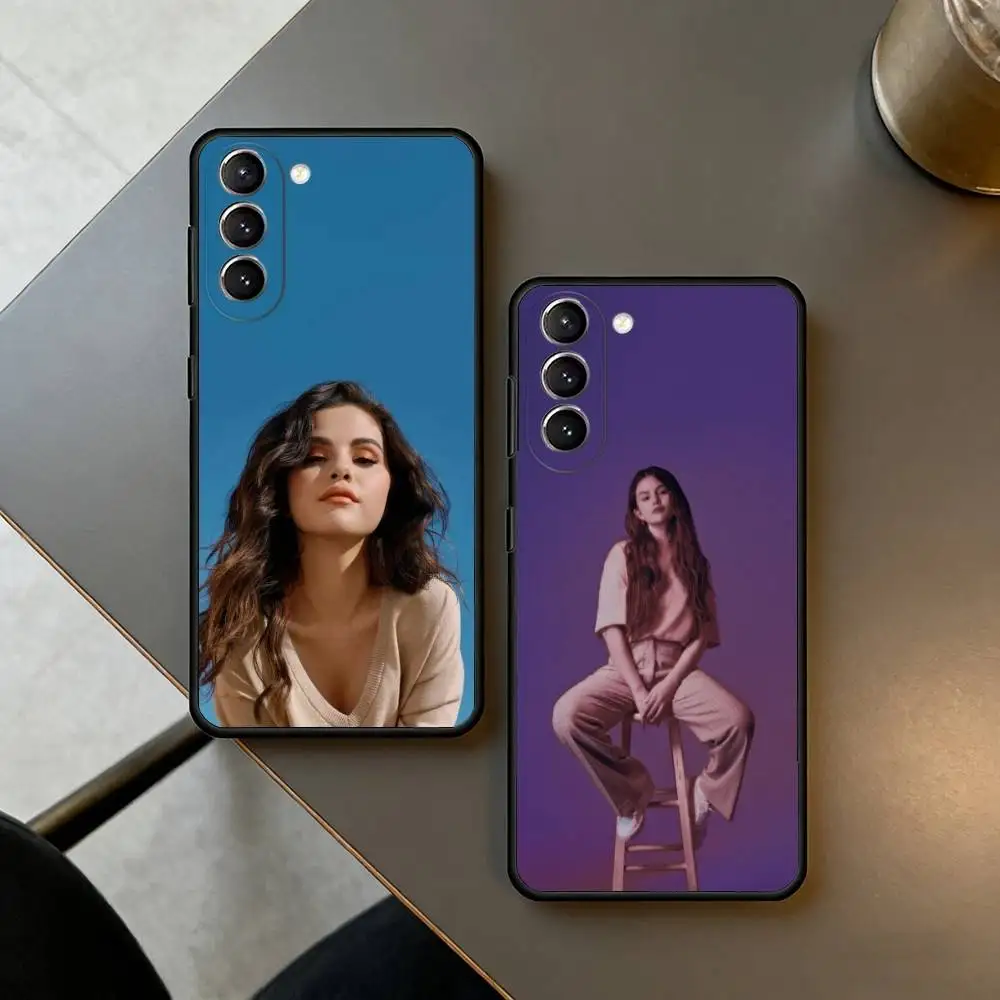 Singer Selena Gomez Phone Case For Samsung S25,24,23,22,30,21,10,9,Ultra,Plus,Lite,FE,4,5 G Soft Black Case