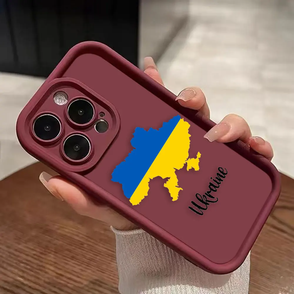 Flag Of U-Ukraine Map Phone Case For OPPO A17 A31 A38 A52 A53 A53S A54 A55 A57 A58 A72 A74 A76 A78 A92 A93 A94 A96 Case Funda