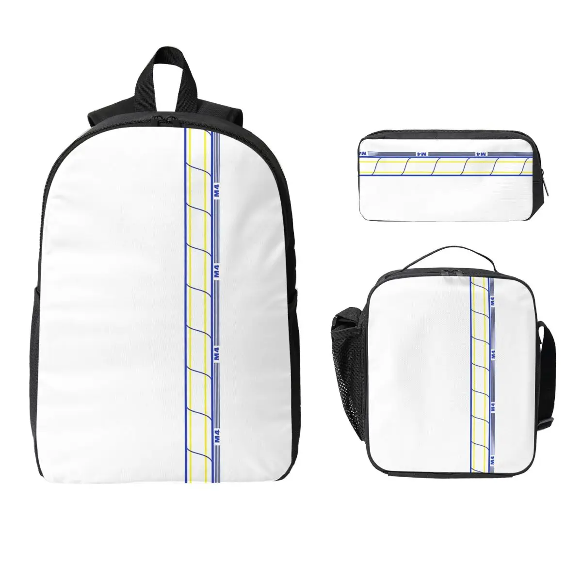 

Рюкзак для подгузников M4, студенческая сумка для книг для мальчиков и девочек, школьная сумка, сумки на плечо для ноутбука, 3 шт., изолированная сумка для обеда, пенал