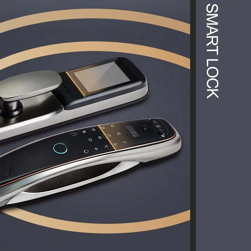 004 Automatic Smart Cylinder Lock Camera Tuya App Wifi Smart Fingerprint Password Door Lock Smart Door Lock