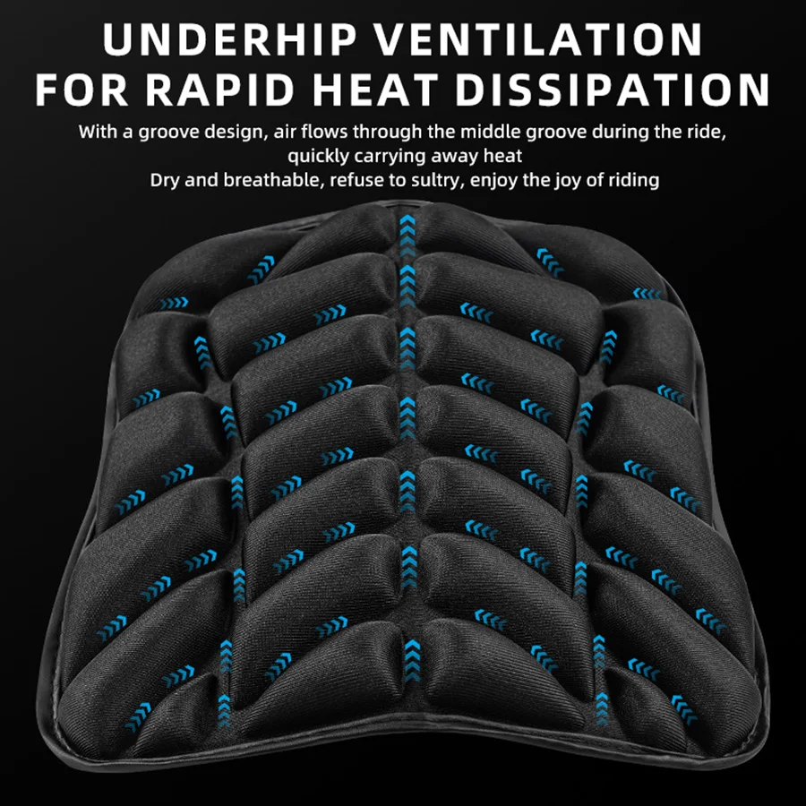 2 Pack Motorcycle Seat Pad 3D Comfort Gel Cushion Seat Breathable Universal Shock Absorbing Seat Cover for Advanced Mountain image 5