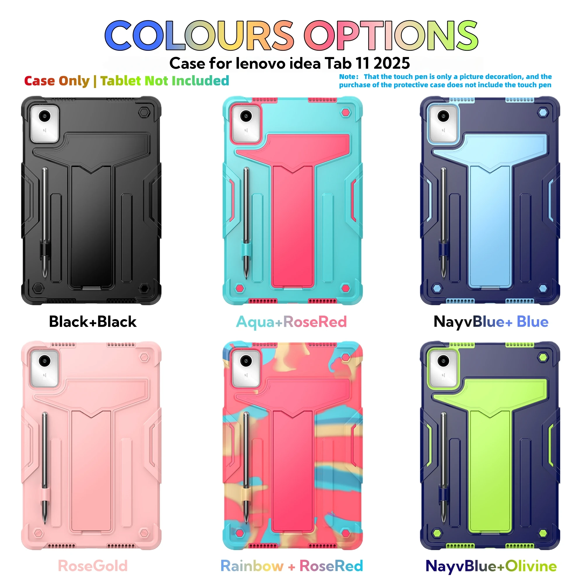 

Case for Lenovo Idea Tab 11-inch/TB-336ZU/336FU/K11 Gen 2 Heavy Duty Shockproof Cover with kickstand/Pen Holder