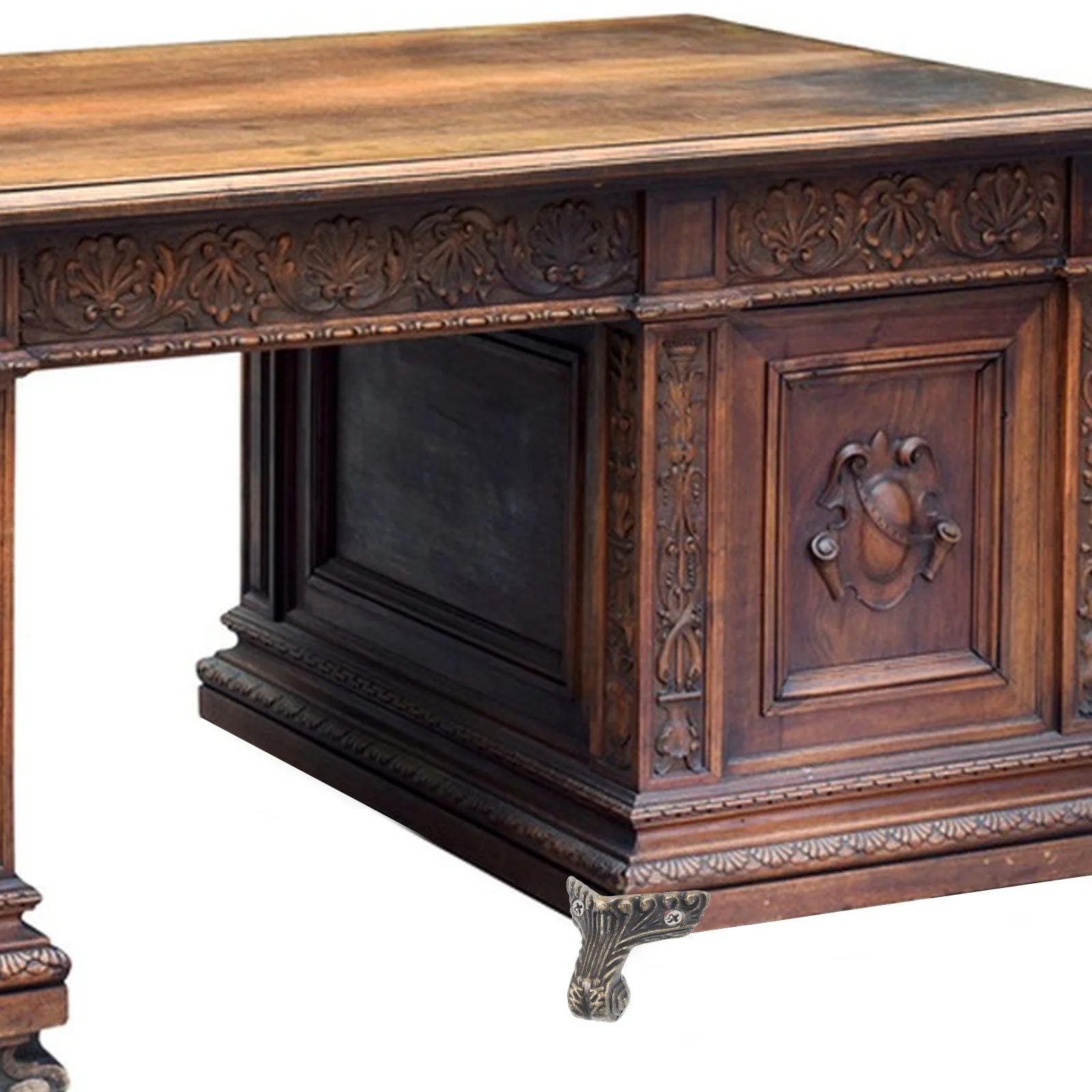 

8Pcs Zinc Alloy Furniture Legs Vintage Bottom Corner Guards Decorative Feet for Furniture Protection and Decoration