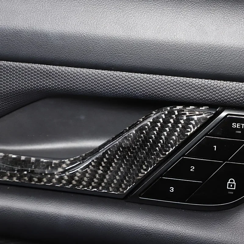 

Soft Carbon Fibre Car Inner Door Handle Cover Decorate Sticker Interior Car Accessories For Porsche Taycan 2019-2025
