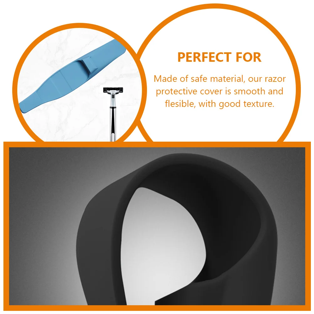 

2 Pcs Razor Storage Bag Travel Cover Carrying Silicone Hair Shaving Case Accessories