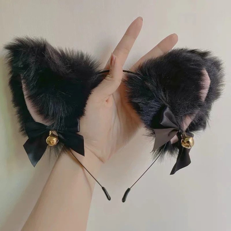 Serre-tête avec oreilles de renard et de chat pour femmes et filles, jolis accessoires pour cheveux, bandeau charmant pour cosplay, fête de nuit, club, bar