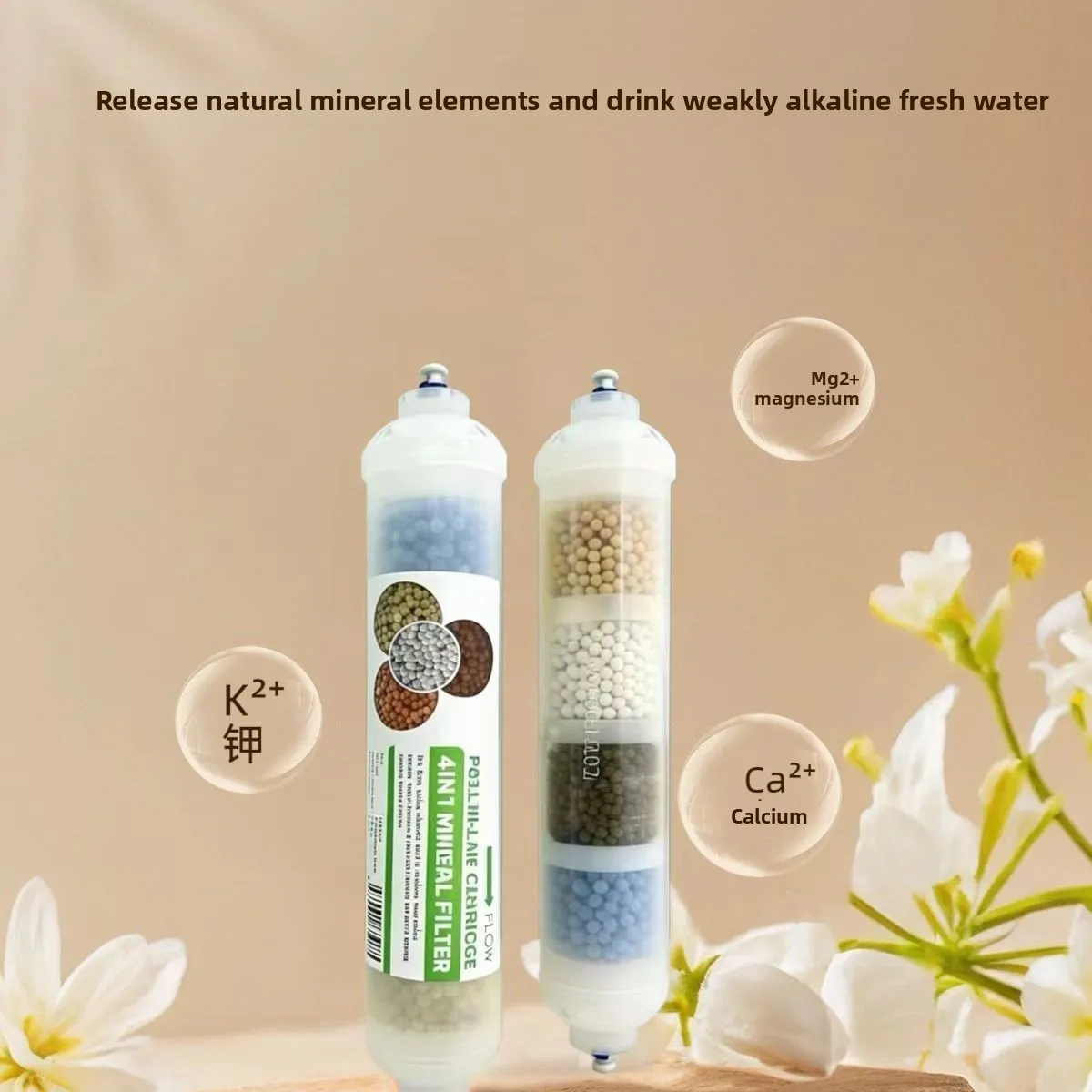 Mineral T33 Post Carbon Filter with Maifan Stone for Compatible RO Water Purifier