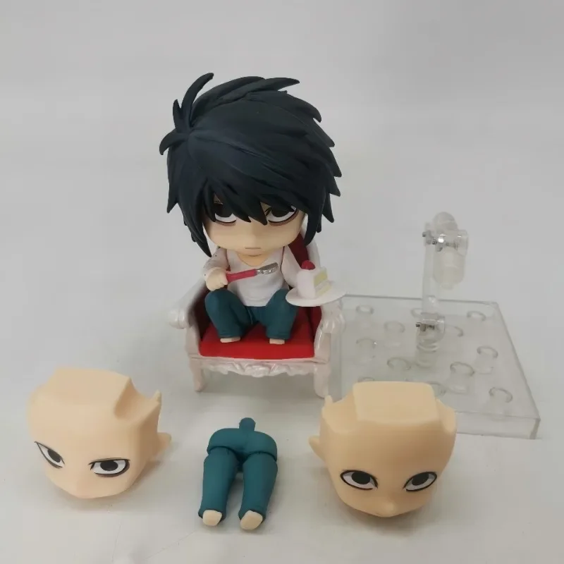 

10cm Q-version Nendoroid Death Note 1200#L·Lawliet 2.0 Movable Face Changing Hand Model Boxed Ornaments In Stock Wholesale