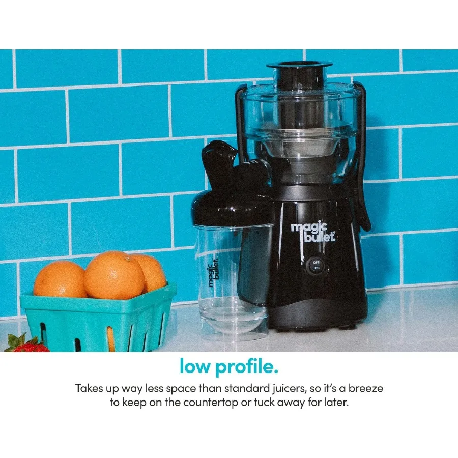 عصارة كونترتوب صغيرة مدمجة مع شلال تغذية 2 بوصة لمعالجة الفواكه والخضروات بكفاءة محرك 400 وات كوب قابل للإزالة 16 أونصة