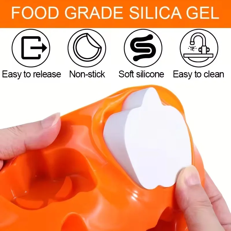 Picture 7: Pumpkin Ghost Shape Mould 3D Silicone Halloween Cake Mold for Making Cookie Candy DIY Cake Decoration Tools Baking Accessories