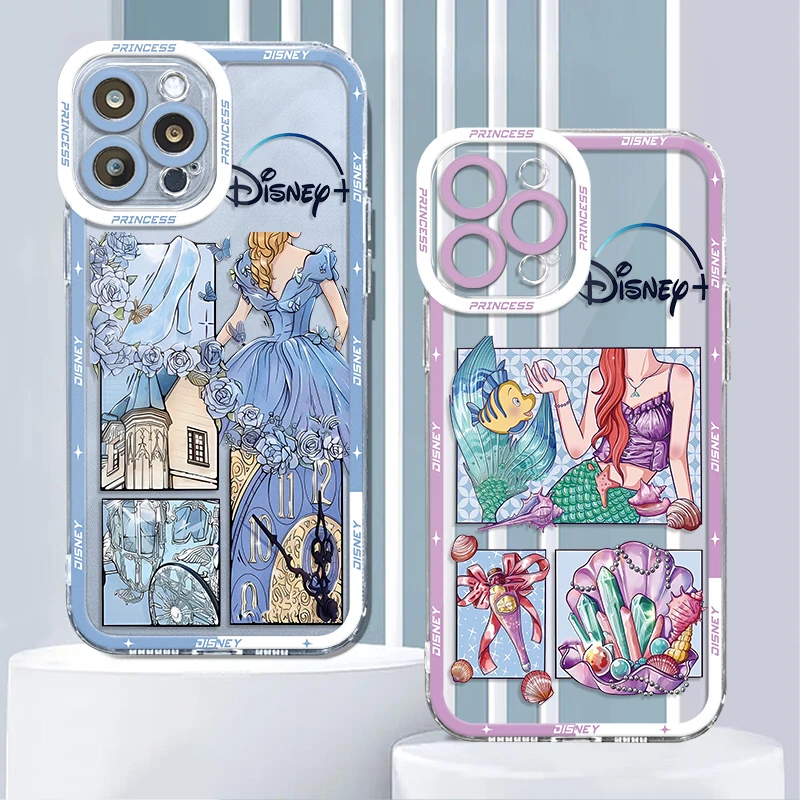 Disney Pretty Princess Cinderella Clear Case For Apple iPhone 15 14 13 12 11 Pro Max 13 12 Mini XS XR X 7 8 6 6S Plus Soft Cover