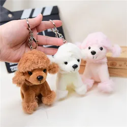 Barboncino cane Pudel Caniche ciondolo borsa decorazione portachiavi peluche bambola di pezza cartone animato famiglia animale modello ragazzo ragazza regalo