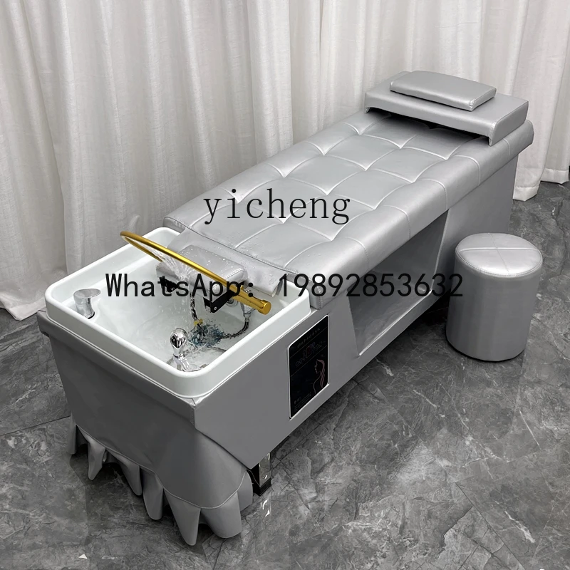 T3  hair salon Thai shampoo bed with water heater, special flush bed for barber shop