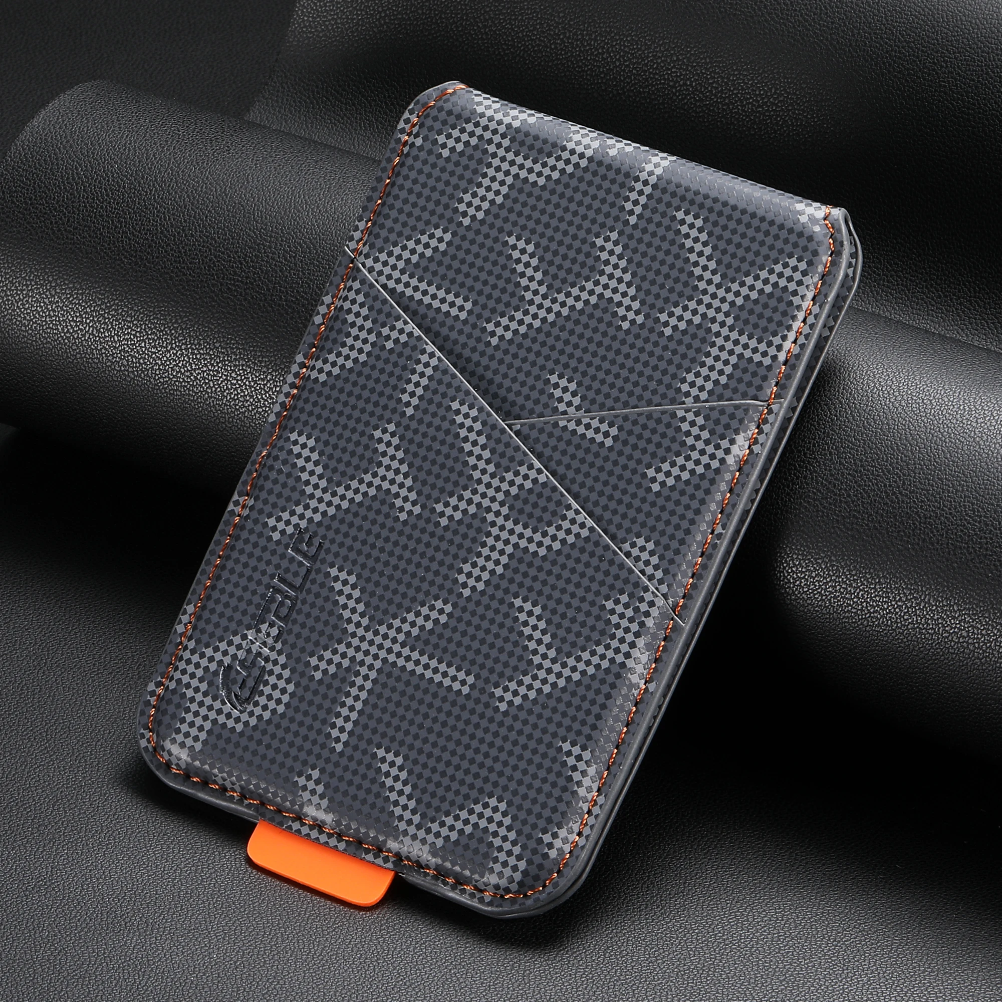 Kartenetui Luxus-Slot aus Kunstleder mit Magnetständer, RFID-Handyhülle, magnetischer Kartenhalter für iPhone & Samsung Serie