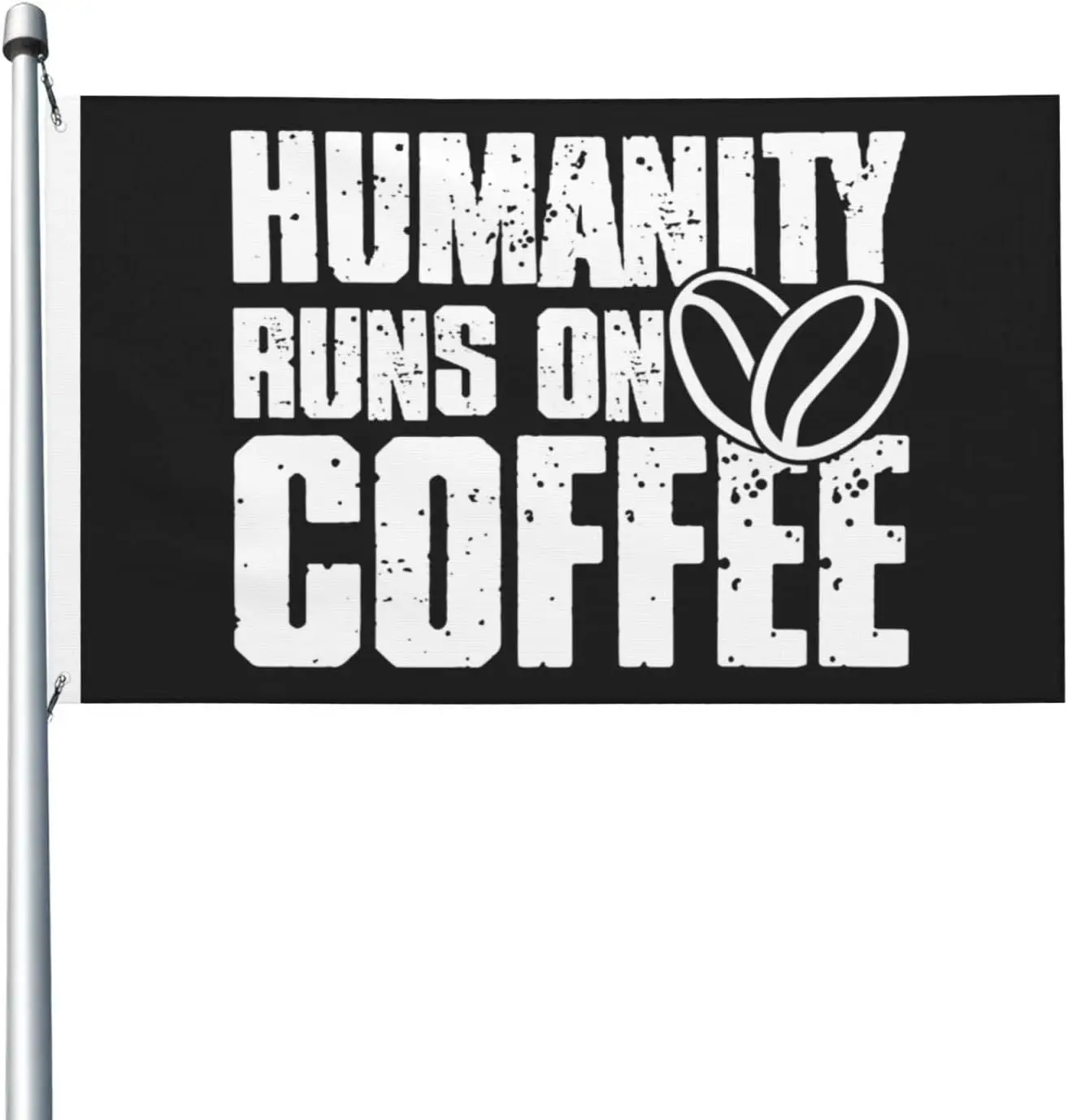 Flagicts 100% Polyester Humanity Runs On Coffee Flags