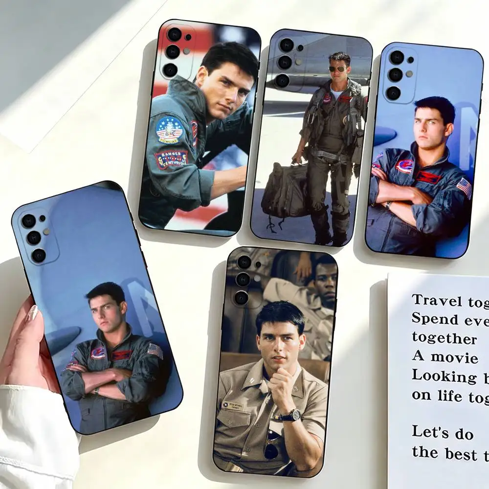 Tom Cruise-e Phone Case Black Silicone Soft For Samsung S25,S24,S21,S22,S23,S30,Ultra,S20,Plus,Fe,Lite