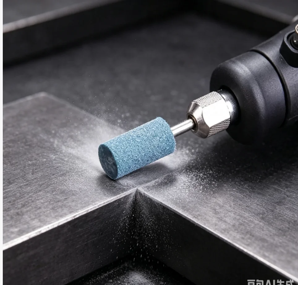 10Pcs 4-10mm Polishing Head Blue Abrasive Mounted Stone Electric Grinding Stone Wheel Wheel Head Dremel Accessories