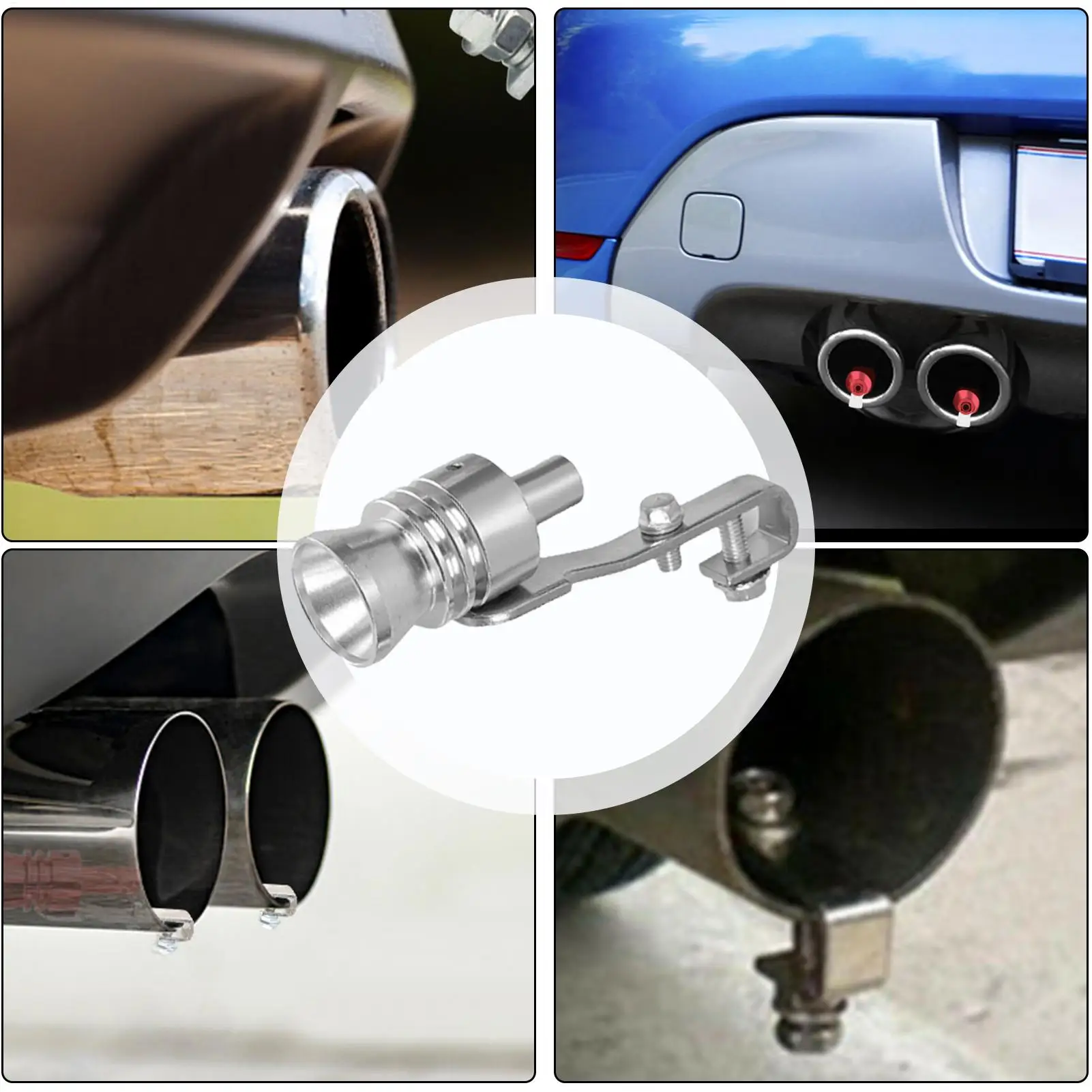 Car Turbo Sound Whistle Muffler Pipe Whistle Aluminum Alloy Exhaust Sound Enhancer Car Roar Maker for Motorcycle