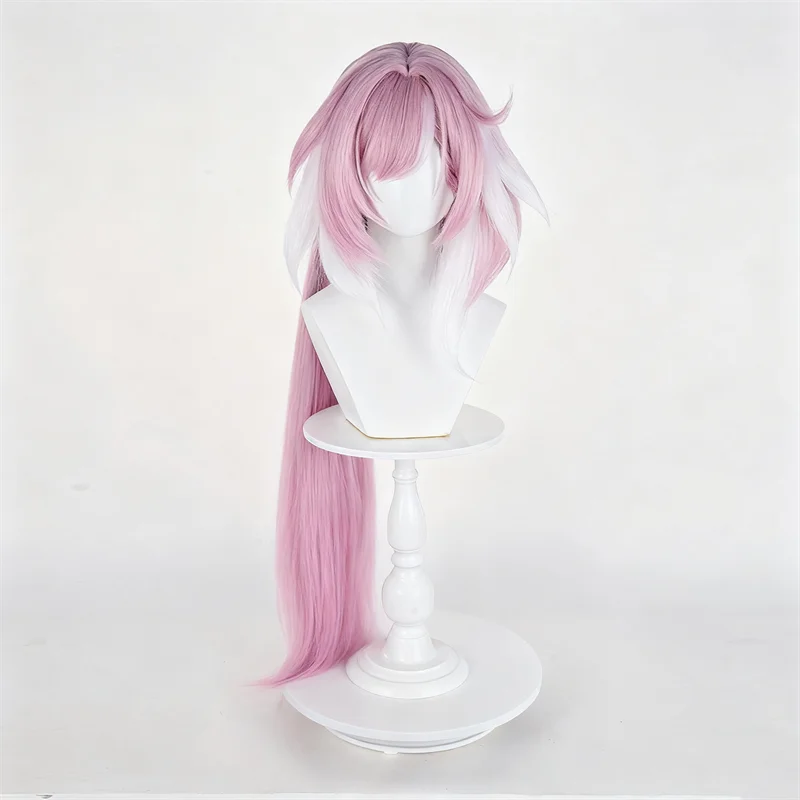 Game Honkai Impact 3 Elysia Volwassen Vrouwen Cosplay Pruik Lang Roze Haar Hittebestendige Synthetische Pruiken Halloween Party Props