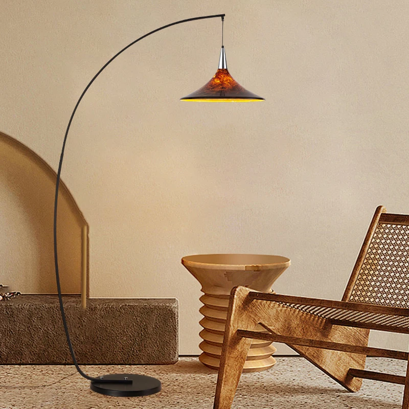 

Japanese Style Acrylic lava Lampshade Living Room Sofa Floor Lamp B&b Bedroom Iron E27 Ambience Floor Light