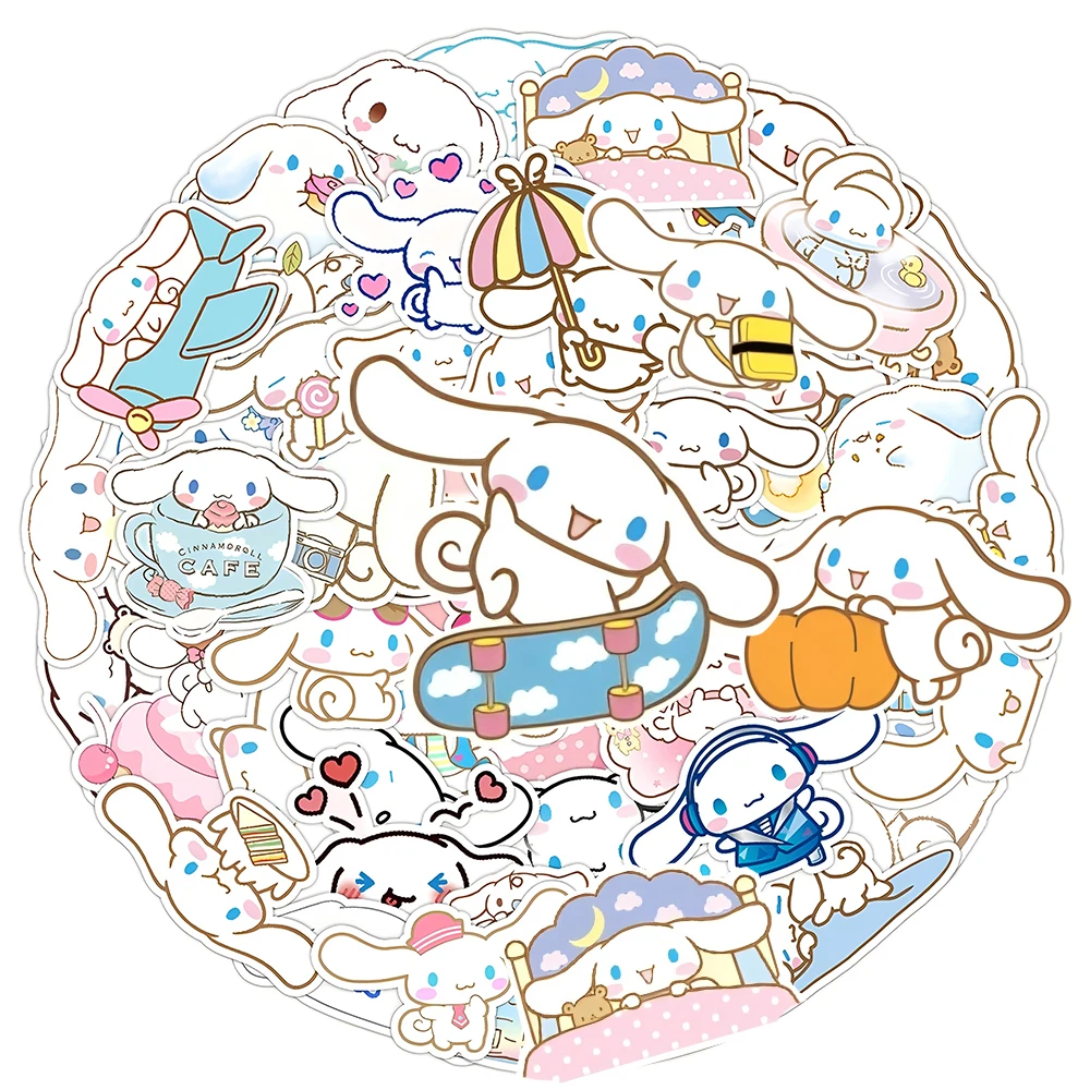 10/30/50 Stück Kawaii Sanrio Cinnamoroll Cartoon-Aufkleber Ästhetische Abziehbilder Spielzeug DIY Handy-Planer Laptop Niedliche Dekorations-Sticker – Detail 4