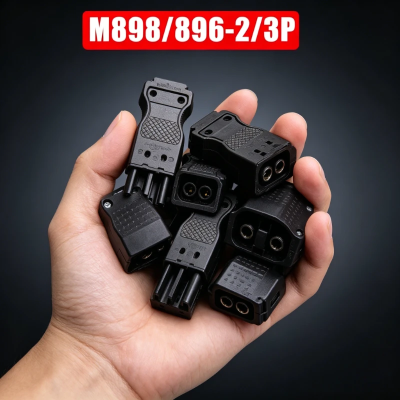 Terminal de Acoplamento 500V AC/DC M898/896 16A PS Conector Plug-in Macho/Fêmea Plano 2 Pinos 3 Pinos Linha Tripartita LED Acoplamento Rápido