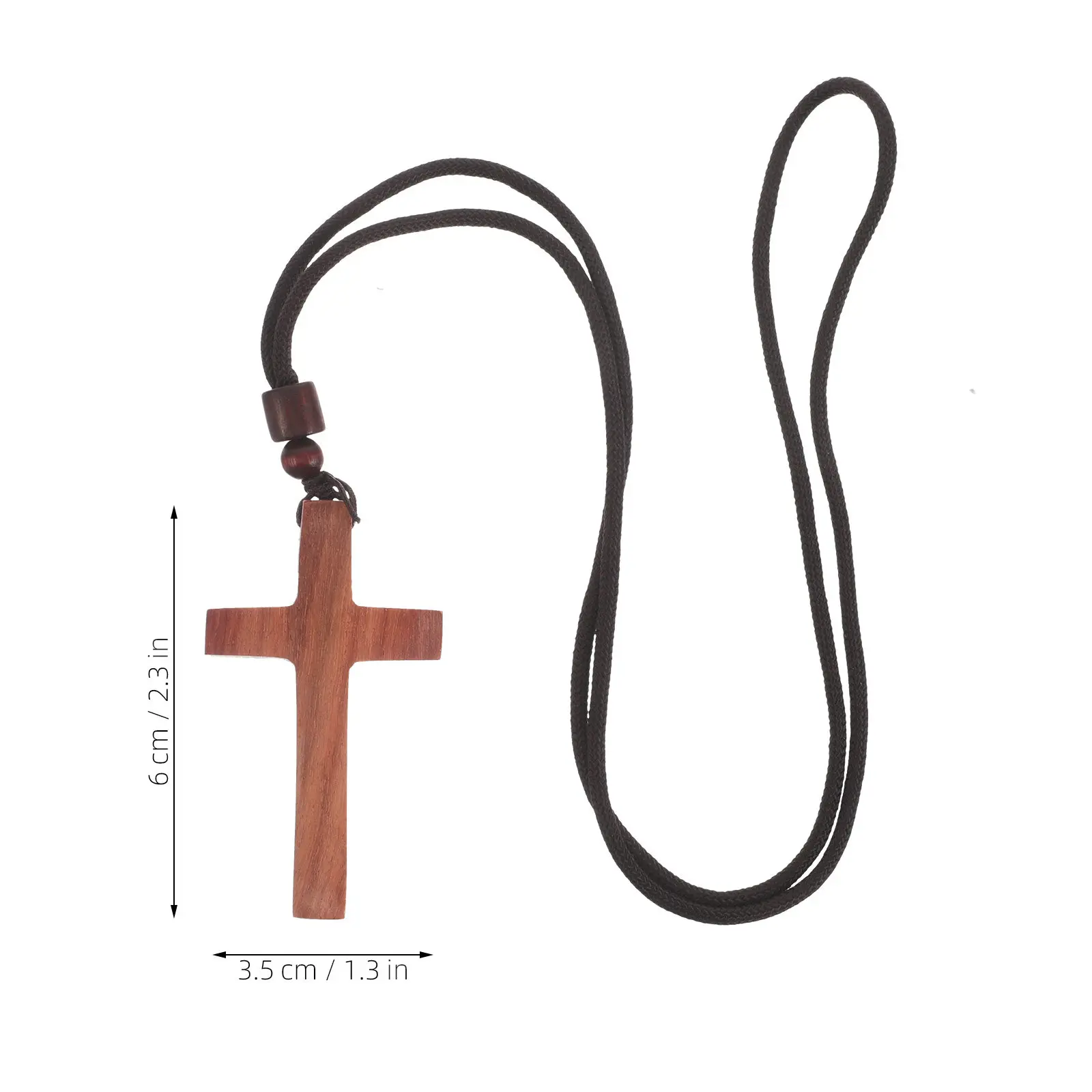 Wooden Cross Pendant Necklace Sandalwood Handcrafted Vintage Crucifix Christian Jewelry Church Easter Present Easter Jewelry