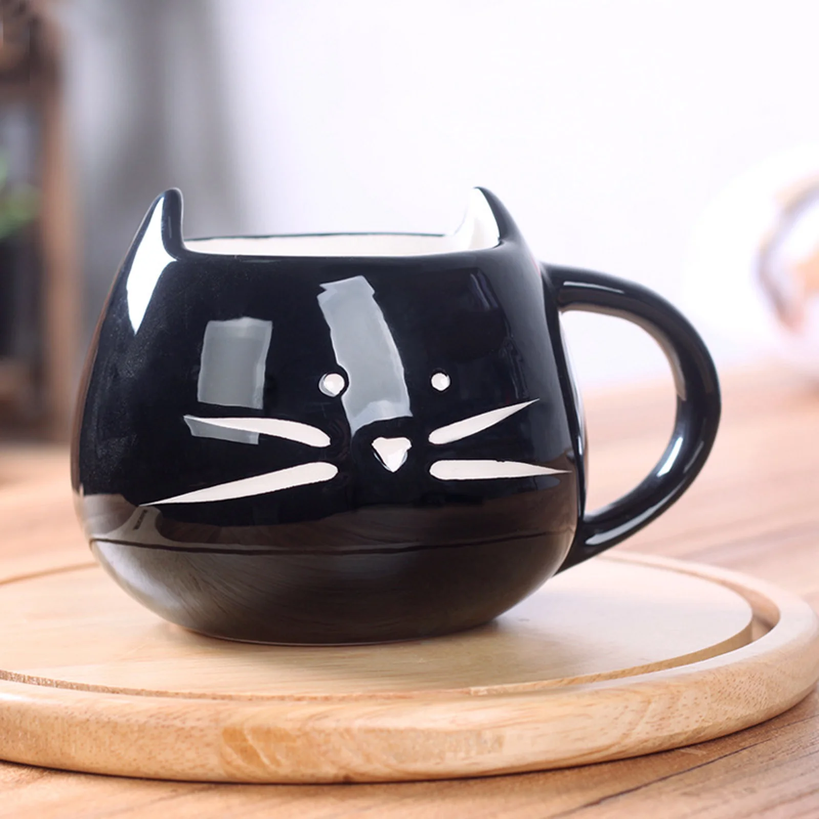 Imagem -03 - Gato dos Desenhos Animados Caneca de Café Caneca Cerâmica Preto e Branco do Leite do Café da Manhã Office Drink Good Friend Gift