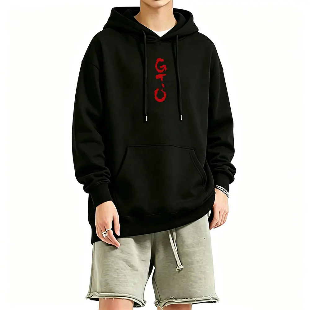 Anime Great Teacher Onizuka GTO Eikichi Onizuka Face Print Hoodie Men Women Vintage Oversized Manga Hoodies Male Casual Pullover