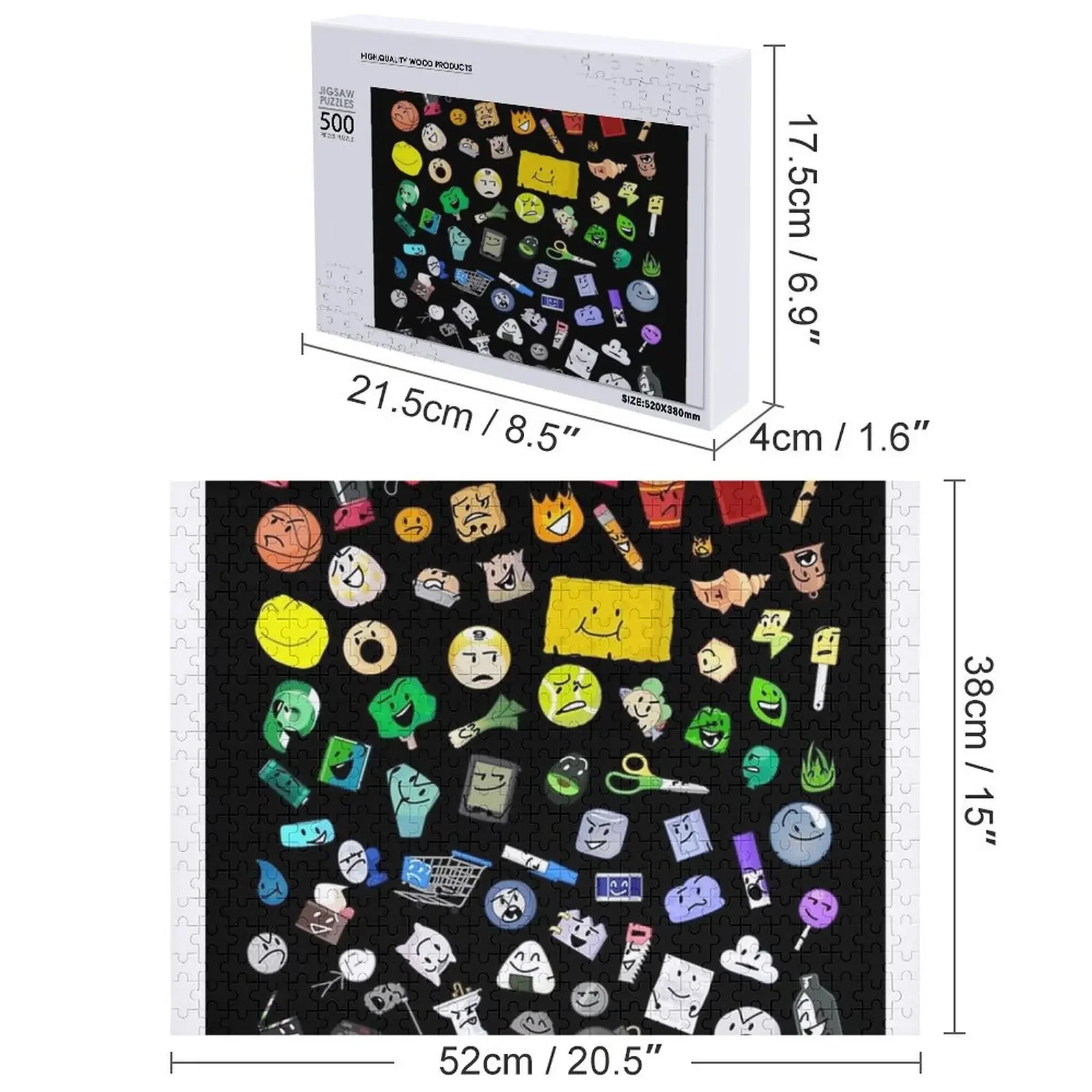BFB와 TPOT 풀 캐스트 직소 퍼즐 게임 어린이 맞춤형 장난감 어린이용 나무 퍼즐 성인용 퍼즐