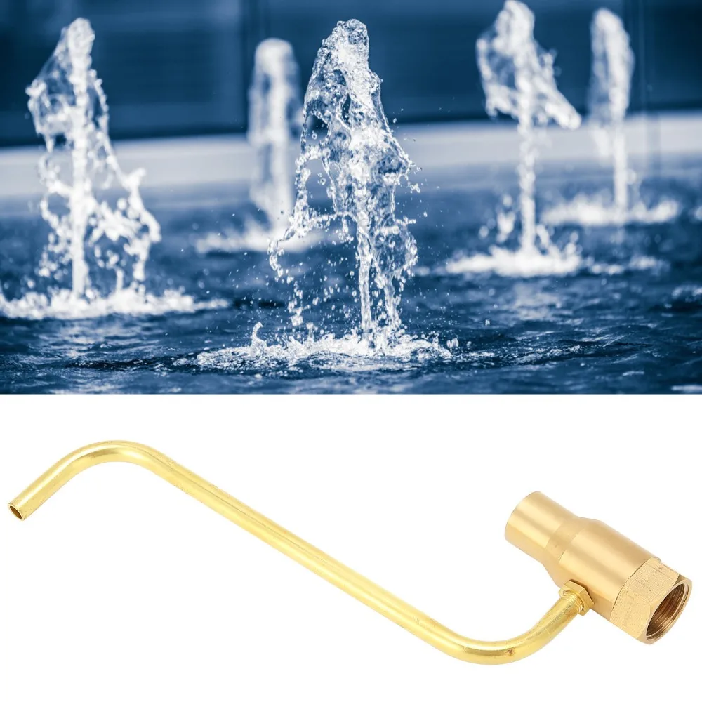 Durable G3/4 Female Thread Fountain Nozzle DN20 Brass Landscape Nozzle Gold Easy To Install Pond Sprinkler Library Fountain