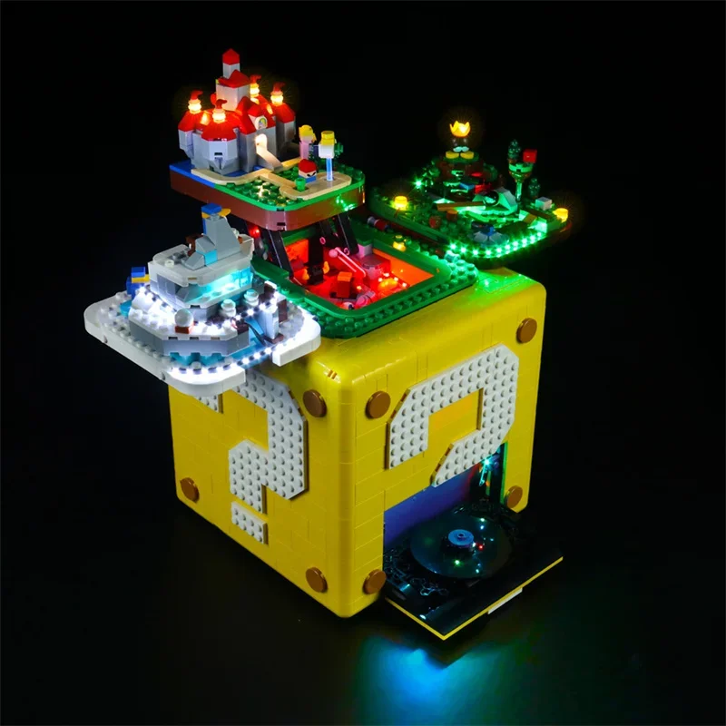 Lighting Set For 71395 Super Marioinged 64 Question Mark Block DIY Toy Not Include Building Blocks (Only Led Light Kit)