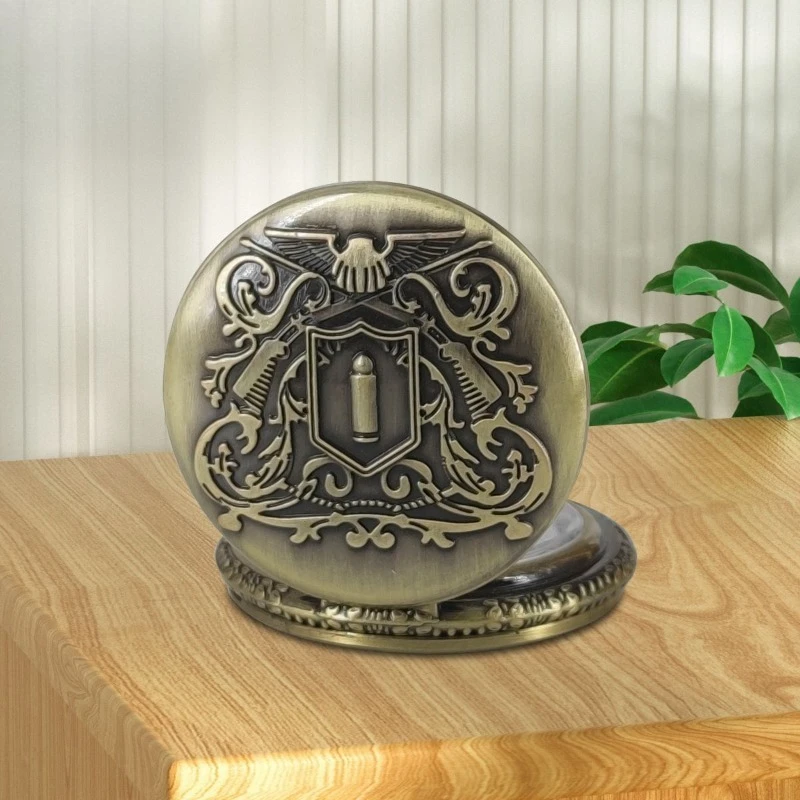 ¡Nuevo HITMAN REBORN! Reloj de bolsillo exquisito Vongola, de alto valor estético, reloj de cuarzo sencillo, regalo creativo con personalidad, collar con tapa abatible.