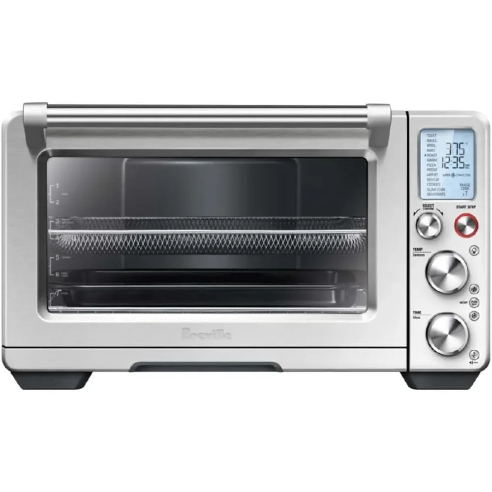 

Smart Oven Air Fryer, Brushed Stainless Steel,AIR FRY AND DEHYDRATE SETTINGS,SUPER CONVECTION TECHNOLOGY,13 COOKING FUNCTIONS