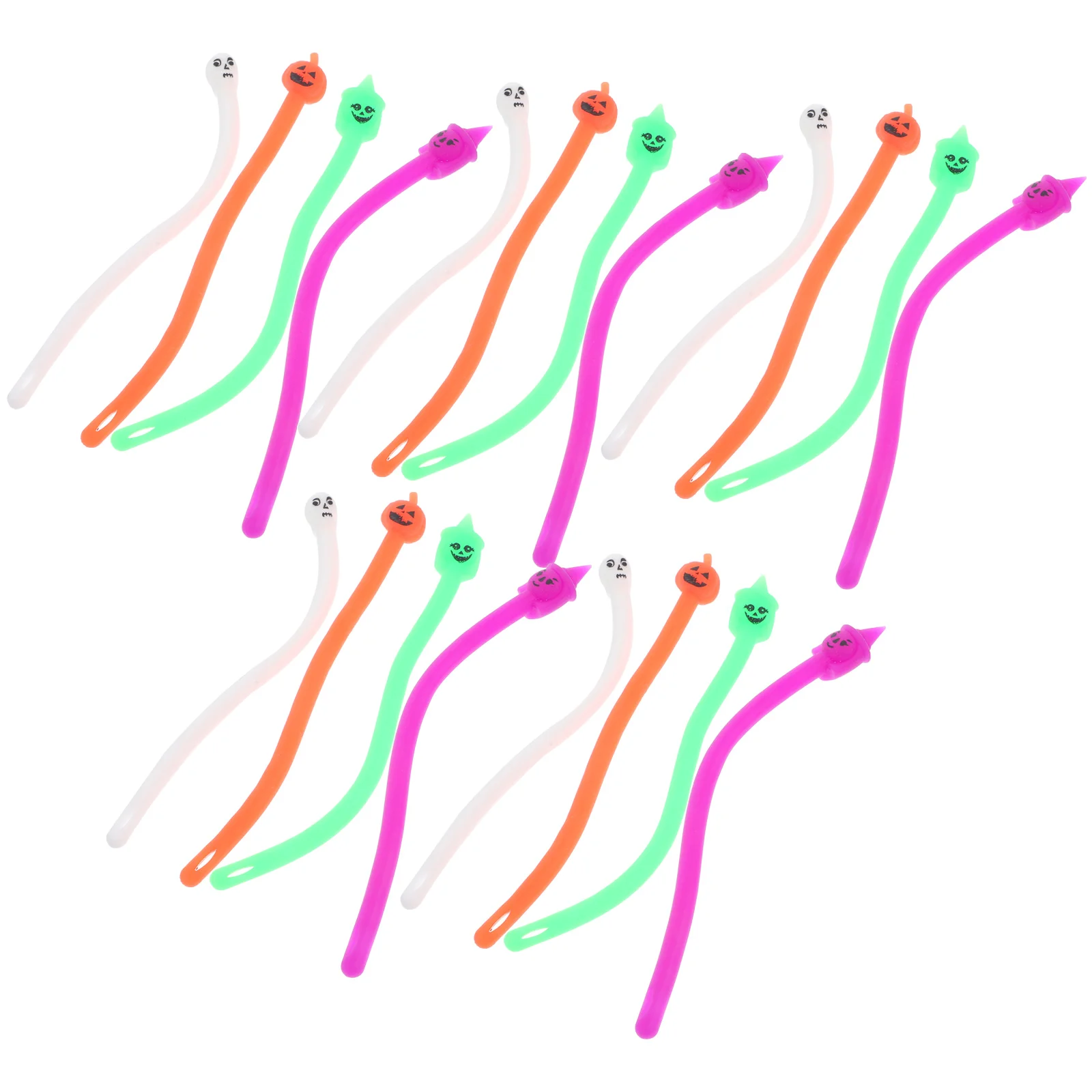 

20pcs Elastic Rope Bracelet Toys Stretchy Noodles Stress Relief TPR Material Halloween Kids Sensory Fidget Toy String Anti
